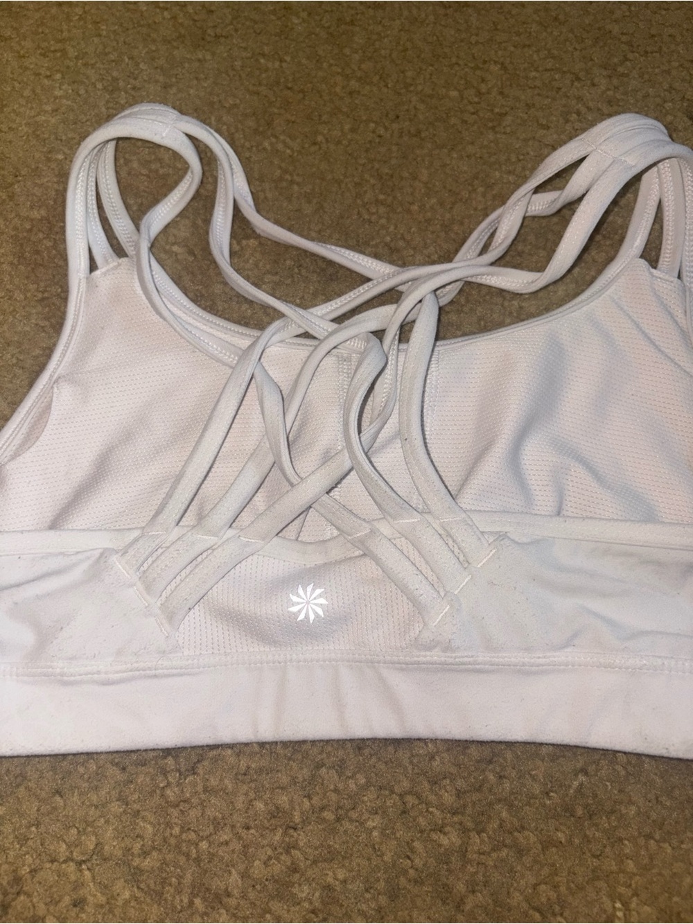 Athleta Solace sports bra strappy crisscross back medium
